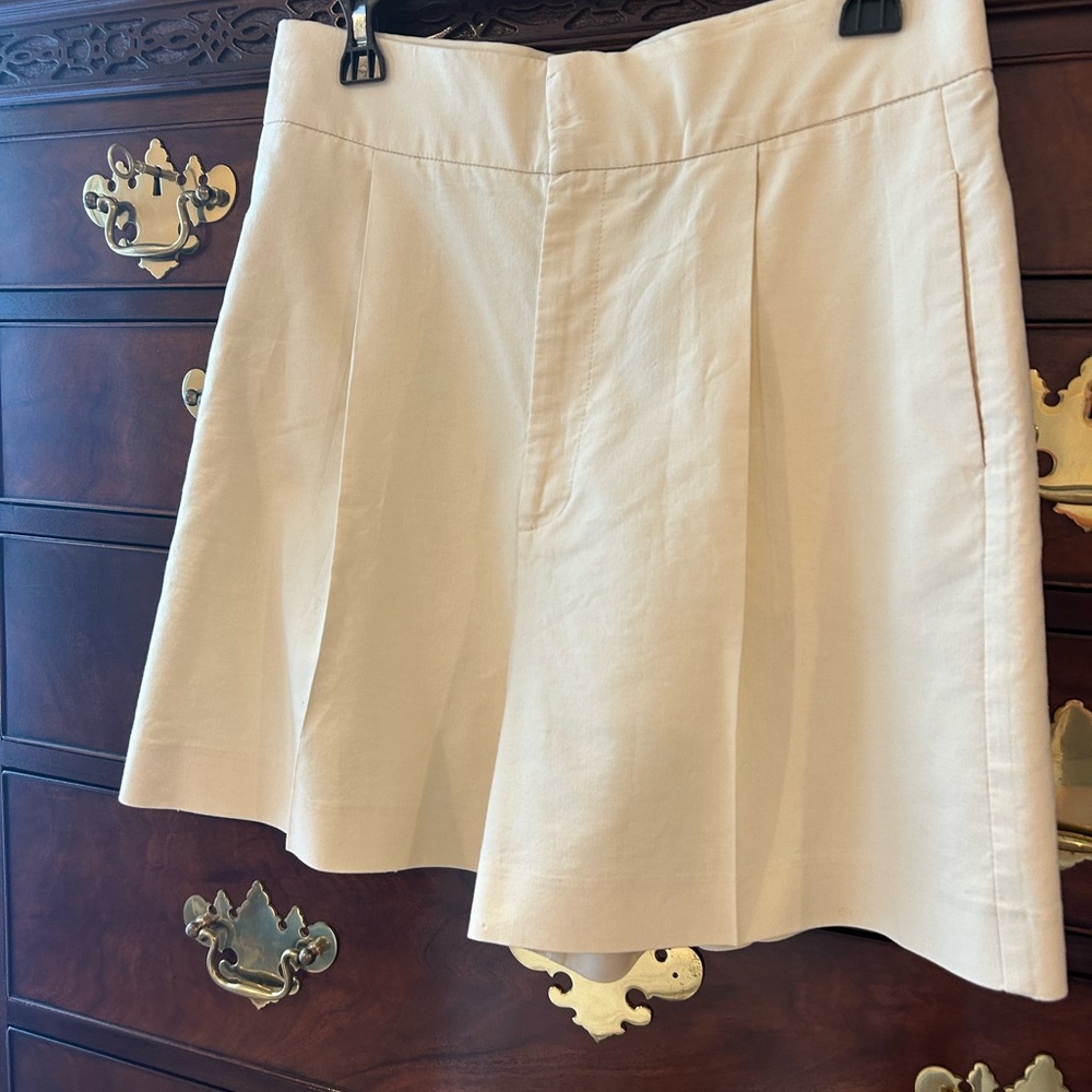 Zara Cream high waisted shorts